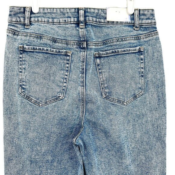 NWT Tinseltown Women's The Mom Jeans Size 13 High Rise Distressed Blue Stretch - Picture 4 of 10